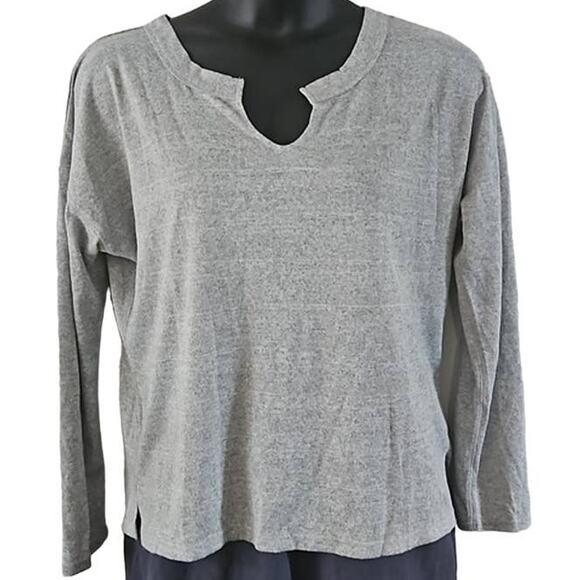 Blis Women's Relaxed Long Sleeve Tee -Gray Size Large Lightweight Soft Knit NWOT - Picture 3 of 10